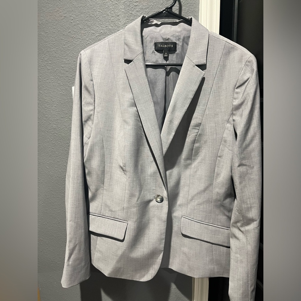 Talbots grey blazer